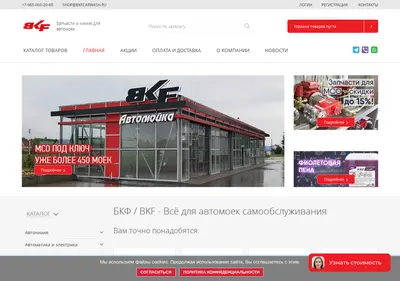 Снимок главной страницы bkf-shop.ru