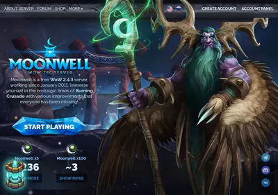 Снимок главной страницы moonwell.su