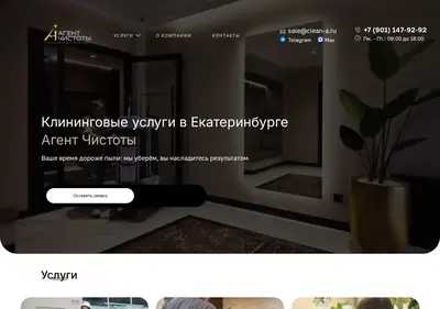 Снимок главной страницы agentchistoti.ru