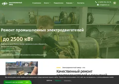 Снимок главной страницы elrem.su