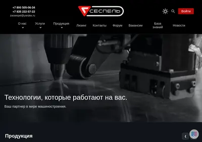 Снимок главной страницы sespel.su