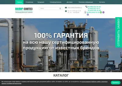Снимок главной страницы color-sintez.ru