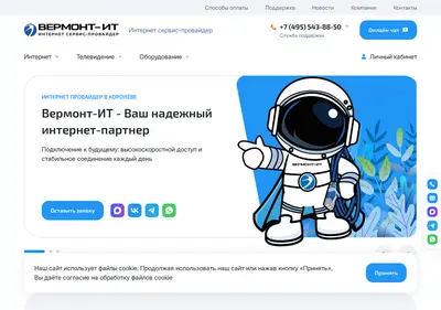 Снимок главной страницы vernet.su
