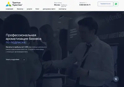 Снимок главной страницы 3sense.ru