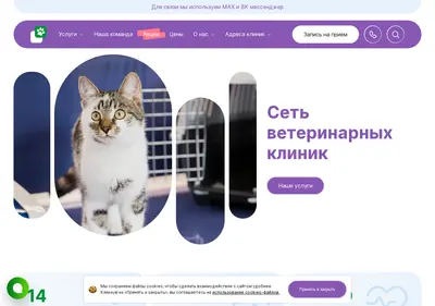 Снимок главной страницы catvetdog.ru