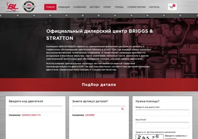Снимок главной страницы briggsstratton.ru