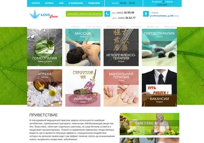 Снимок главной страницы askosana.ru