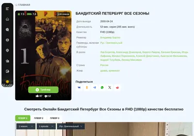 Снимок главной страницы banditskiy-peterburg-lordfilm.ru