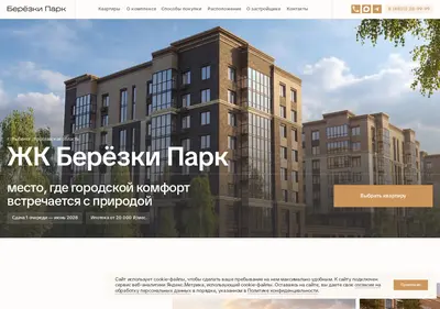 Снимок главной страницы berezkypark.ru