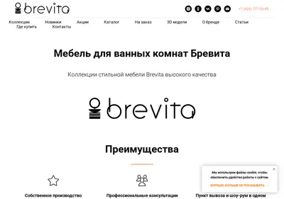 Снимок главной страницы brevita.ru