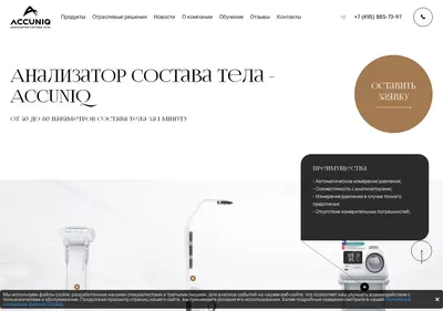 Снимок главной страницы accuniq.ru