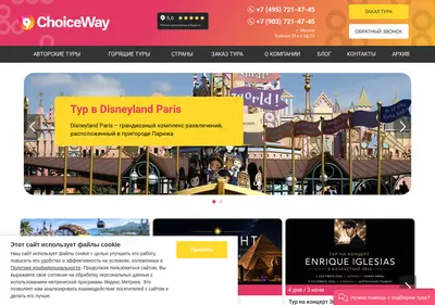 Снимок главной страницы choiceway.ru