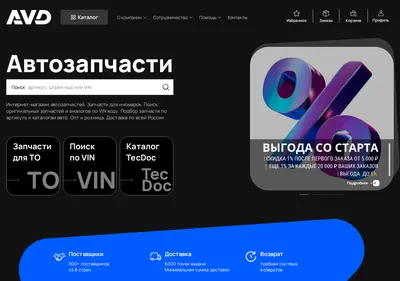 Снимок главной страницы avdmotors.ru