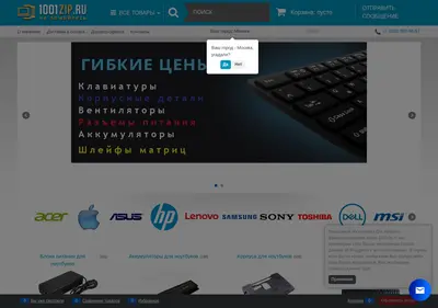 Снимок главной страницы 1001zip.ru
