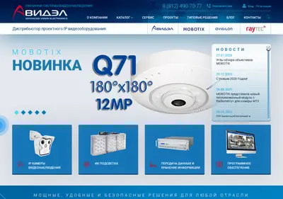 Снимок главной страницы avidel.ru