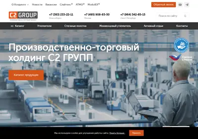Снимок главной страницы c2group.ru