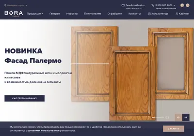 Снимок главной страницы borafasad.ru