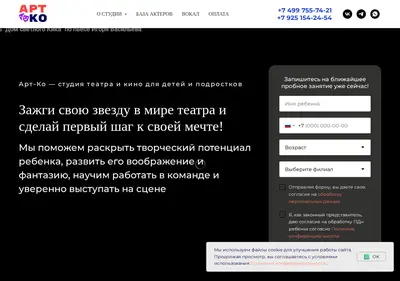 Снимок главной страницы artkoteatr.ru