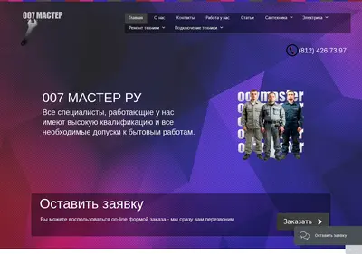 Снимок главной страницы 007master.ru