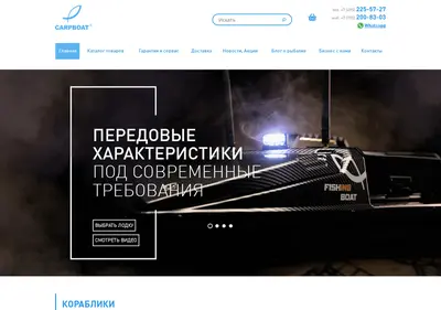 Снимок главной страницы carpboat.ru