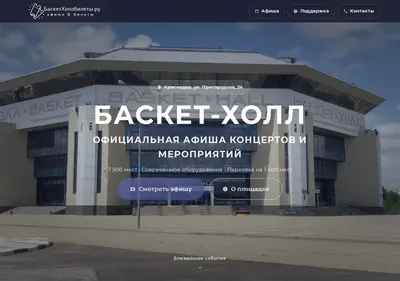 Снимок главной страницы baskethallbilety.ru