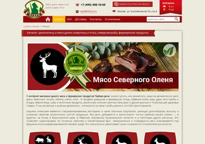 Снимок главной страницы baikal-dich.ru