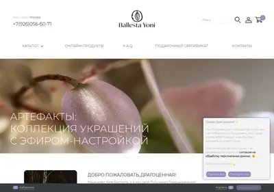 Снимок главной страницы ballestayoni.ru
