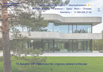 Снимок главной страницы aurumv.ru