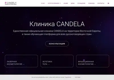 Снимок главной страницы candelaexcellence.ru