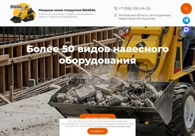 Снимок главной страницы bharal.ru