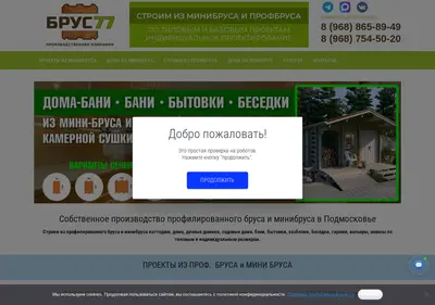 Снимок главной страницы brus77.ru