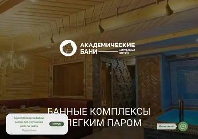 Снимок главной страницы baniacadem.ru