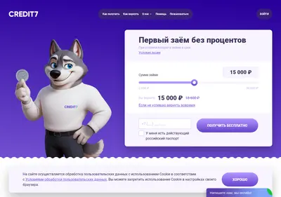 Снимок главной страницы 63zaim.ru
