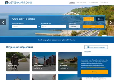 Снимок главной страницы avsochi.ru
