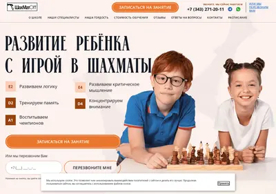 Снимок главной страницы chessekb.ru