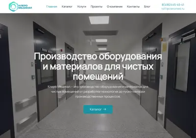 Снимок главной страницы cleromed.ru