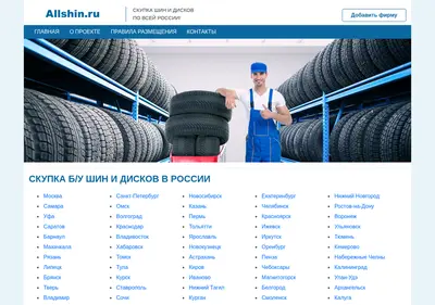 Снимок главной страницы allshin.ru