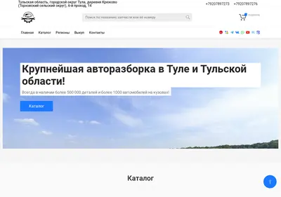 Снимок главной страницы avtorazborkatula.ru