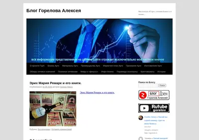 Снимок главной страницы gorelov.su