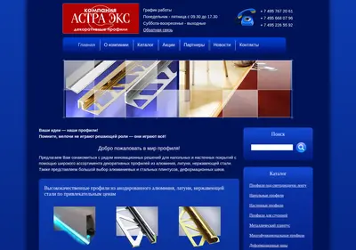 Снимок главной страницы astra-ex.ru