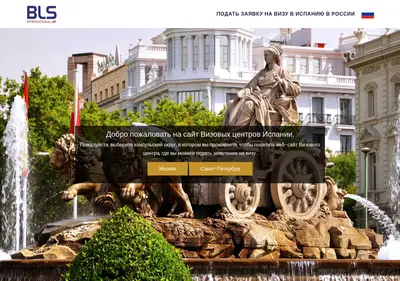 Снимок главной страницы blsspainrussia.ru