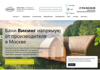 Снимок главной страницы bani-vikingi.ru