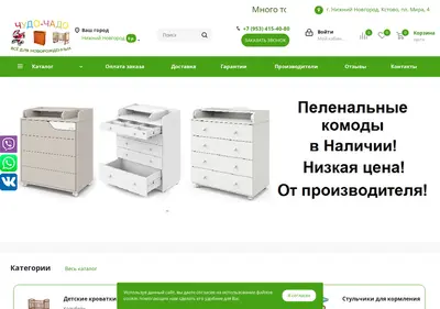 Снимок главной страницы chudochado-nn.ru