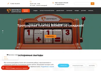Снимок главной страницы braer-moscow.ru