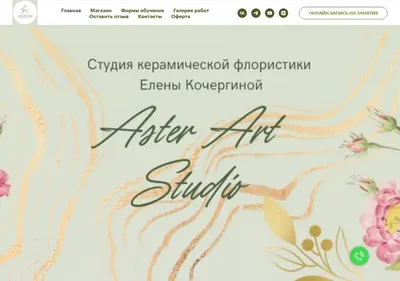 Снимок главной страницы asterartstudio.ru