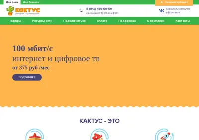 Снимок главной страницы cactus-net.ru