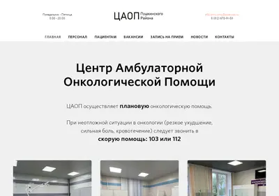 Снимок главной страницы cancercarecenter.ru