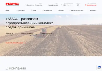 Снимок главной страницы azas.su
