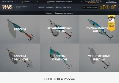 Снимок главной страницы bluefox-russia.ru