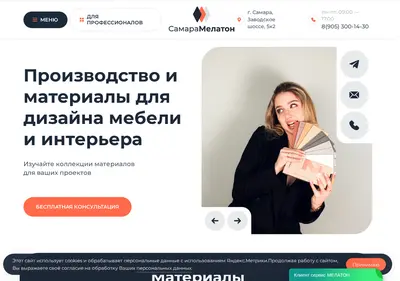 Снимок главной страницы samara-melatone.ru
